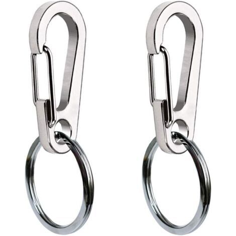 Dieses Set enthält zwei Clips zur Befestigung von Hunde- und Katzen-Erkennungsmarken. Sie sind aus robustem Edelstahl gefertigt und mit Schnellverschlüssen ausgestattet. So können Sie die Marken an Ha (1/4)