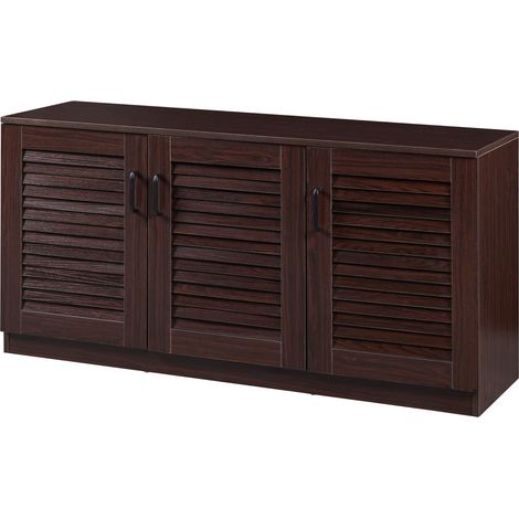 Zapatero mueble almacenaje zapateros MDF 62 x 125 x 36 cm efecto wengué 030010125 (1/5)