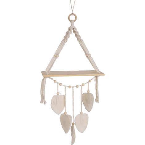 Étagère murale style bohème avec cadre en feuille flottante - JBMEDIA (1/4)