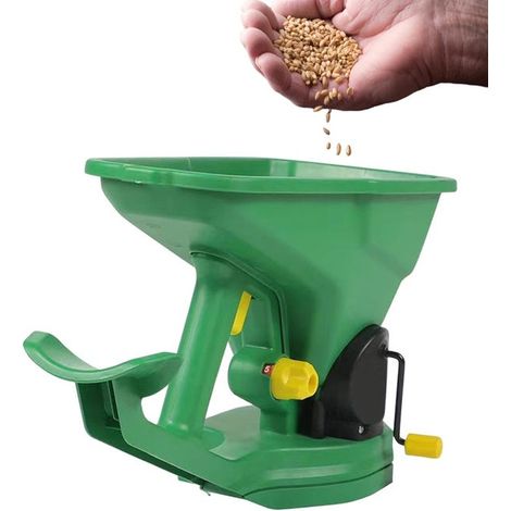 Semoir manuel et applicateur d'engrais - semis uniforme - conception ergonomique (jardinage/pelletage)