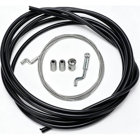 Câble de Gaz Souple Ø 1,5 mm 2.5m avec embout Z, gaine et raccord à vis Throttle Cable universel pour tondeuses à gazon, motoculteurs, débroussailleuses (1/5)