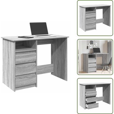 Schreibtisch Grau Sonoma 102x50x75 cm Holzwerkstoff - Schreibtisch - Schreibtische - Bürotisch - Computertisch (1/5)