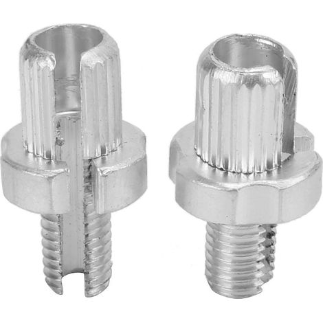 Deux vis de réglage M7 pour bases de montage de leviers de frein de vélo, en alliage d'aluminium argenté, adaptées aux vélos de route et aux VTT. (1/5)