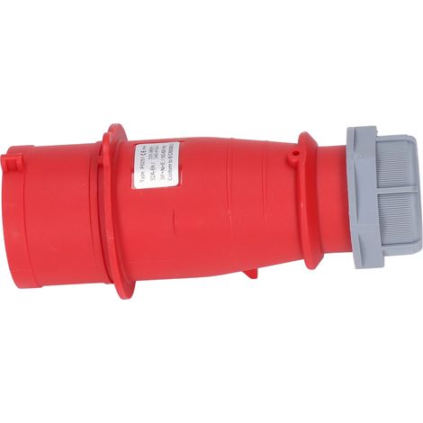 Fiche aviation industrielle étanche à 5 broches, connecteur droit encastré, 3P+N+T, 220-380 V CA ou 240-415 V CA, 32 A (1/5)