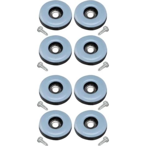 8x Patin glisseur Téflon protection PTFE pied meuble plastique 25mm sol chaise