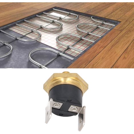 5 pièces KSD301 Interrupteur de contrôle de température à tête en cuivre, écrou, contrôleur de température, filetage M4, type normalement fermé, 250 V, 60 °C (1/5)