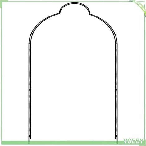 Voûte de jardin - FAFEICY - 47095 - Noir - 150 x 34 x 240 cm - Fer enduit de poudre (1/4)