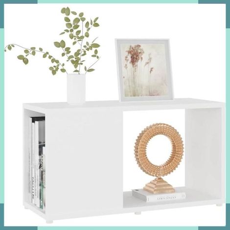 Meuble TV - 809053 - Blanc - Bois d'ingénierie - 60 x 24 x 32 cm (1/4)