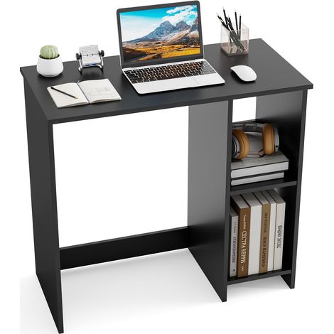 COSTWAY Petit Bureau d'Ordinateur 40 x 80 x74 cm (Noir) (1/5)