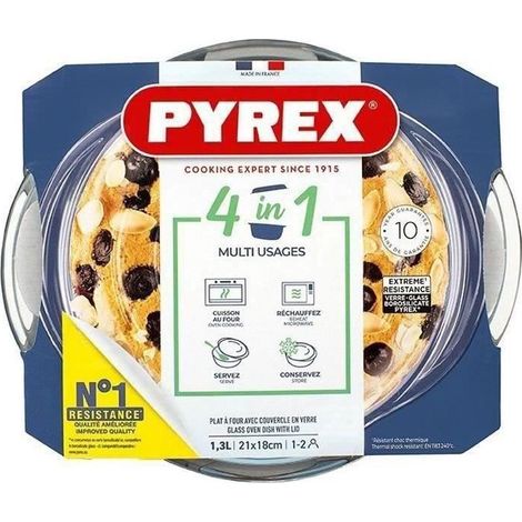 PYREX - COCOTTE SLEEVE VERRE 1L PYREX ESSENTIALS207 (1/4)