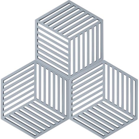 Lot de 3 sous-verres en silicone pour casseroles, verres et tasses (1/5)
