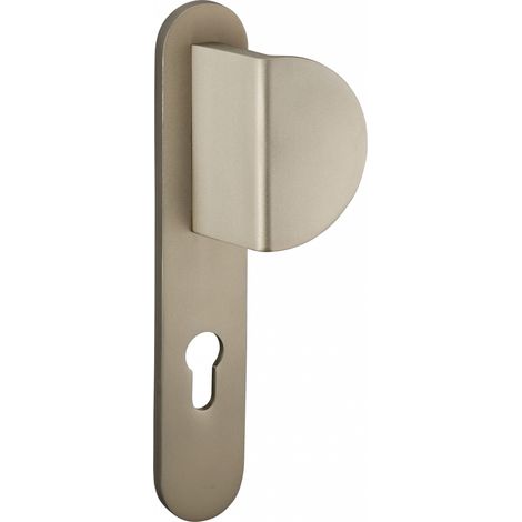 Thirard – Ensemble de poignées pour porte d'entrée palière Chantilly – Anodisé inox – Carré 7mm – Entr'axes 195mm – Aileron réversible (1/3)