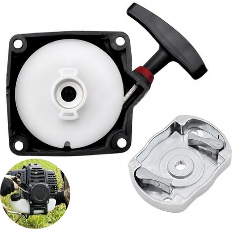 Kit di avviamento per tosaerba con coppa di avviamento a strappo M8, interasse 67 mm, ricambio per tosaerba, decespugliatori e attrezzi da giardino, 2 pezzi (1/5)