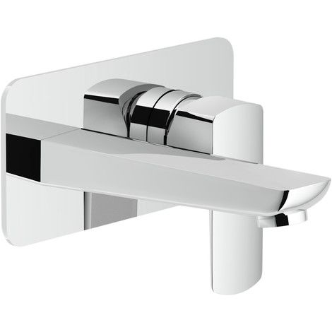 Set de finition mitigeur lavabo ACQUAVIVA à encastrer - Chromé - Bec longueur 222 mm (1/3)