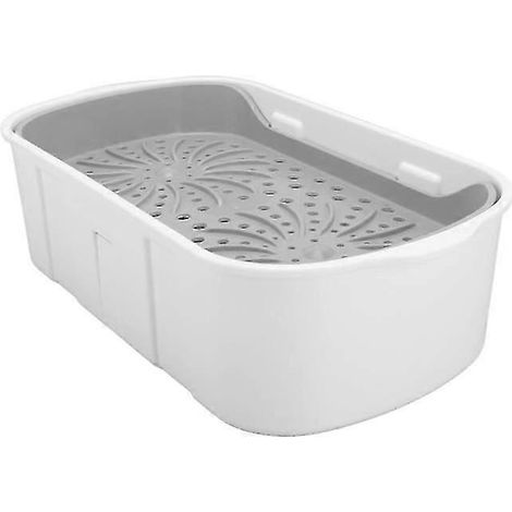 Seau pour balai électrique AURA - Compatible avec les balais S5 et S7 - Blanc (1/4)