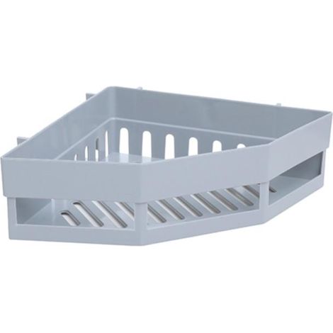 Range Douche Triangle - Support Shampoing Et Savon En Pp - Organisateur Salle De Bain Gris - Installation Sans Perçage - Lot De 1 (1/4)