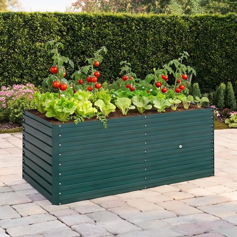 Porte-plantes vert en acier galvanisé 160 x 80 x 60 cm (1/5)