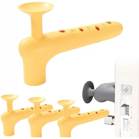 4 Pièces Housses de poignée de porte de sécurité,protection poignée de porte,Protection de poignée de porte anti-collision  Manchon de protection en silicone pour poignée de porte à ventouse, protège (1/5)
