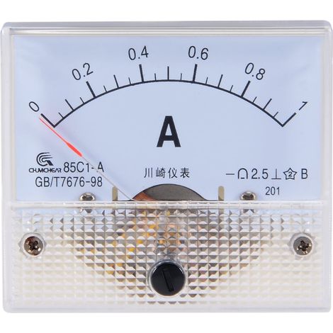 Ampèremètre voltmètre analogique DC 85C1, mesure de courant 5 A, indicateur de tableau pour batterie et alimentation (1/5)