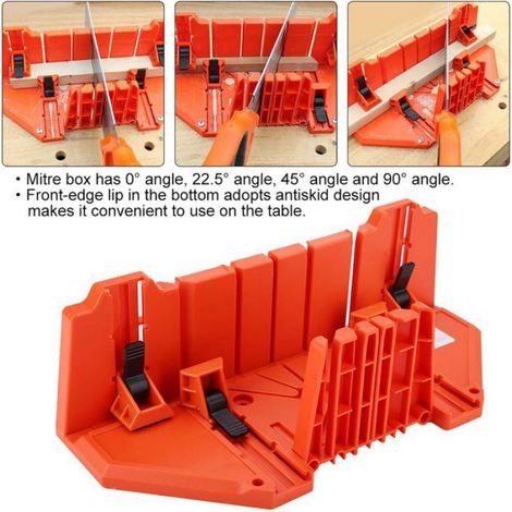 Boîte à onglets de scie Boîte à onglets en plastique, scie d'élagage, du bois, outil de quincaillerie de bricolage outil (1/5)