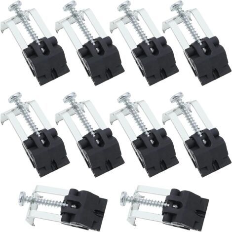 10 Pièces Clips d'Évier Encastré - Kit de Fixation Robuste pour Évier de Cuisine/Buanderie - Angle Réglable, Installation Facile - Acier Résistant (Durable, Universel) (1/5)