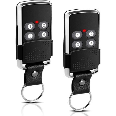 Lot de 2 télécommandes 433 MHz pour porte de garage, porte de garage Hansender, 2 télécommandes de rechange compatibles avec eL11Q, eL12Q, eL13Q, eL17Q eLN, eLC RT1, eLB7Q, eLB7Qk, eLB7Qk2, eL4T, (1/4)