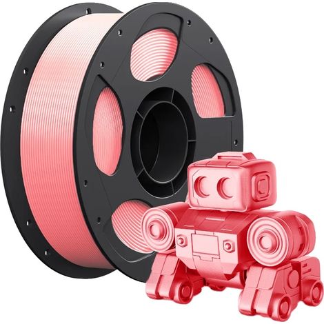 Filament PLA, Forme Solide, Haute Compatibilité, 3kg Fraise Rose (1/2)