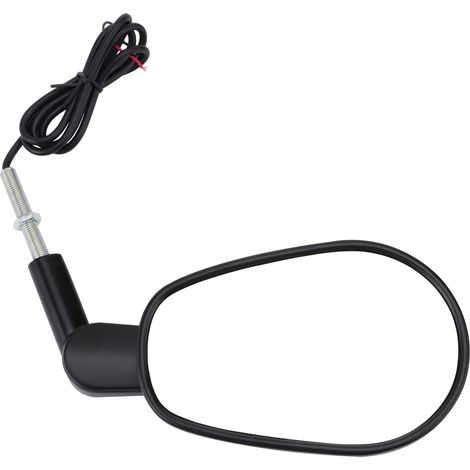 Rearview mirror, reversing mirror, one pair, with LED turn signals, black, suitable for motorcycles and electric vehicles. (1/4)