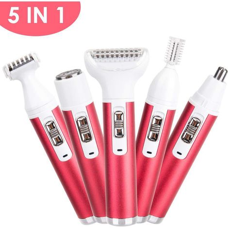 Épilateur électrique 5heyi pour parties intimes, aisselles et pubis. Tondeuse à sourcils pour femmes et hommes. Couteau d'épilation Five Heads. (1/5)