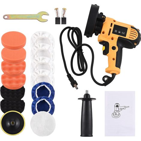 5-Zoll-Elektro-Poliermaschinen-Set, 700 W, Autopoliermaschine, 600–3700 U/min, variable Poliergeschwindigkeit, mit Goldbeschichtung