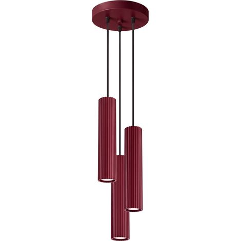 Pendelleuchten Karbon burgund 3xGU10 19.5cm Sollux (1/5)
