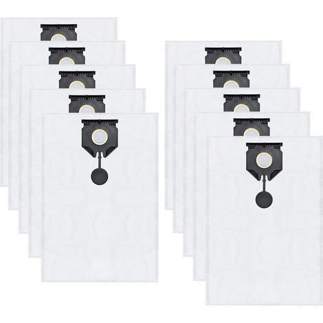 Lot de 10 sacs à poussière pour Kärcher NT 30/1 Ap Te L NT 30/1 Ap L NT 30/1 Tact L NT 30/1 Tact Te L 30 L Pièces de rechange pour aspirateur sec/humide (1/5)