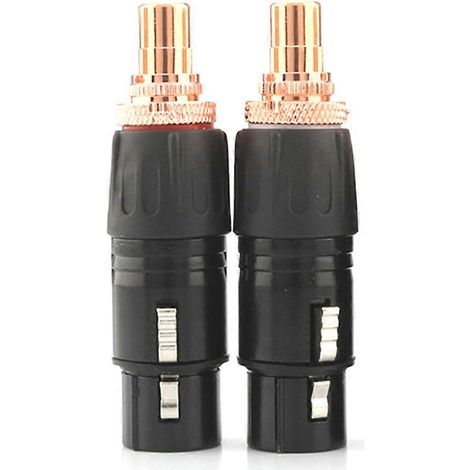 Adaptateur XLR vers RCA femelle, fiche RCA rouge plaquée pour connecteur audio HiFi (XLR femelle) (1/5)