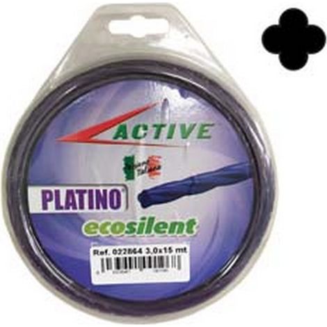 1BL FILO NYLON "PLATINO ECOSILENT" ELICOIDALE VIOLA  PER DECESPUGLIATORI -  mm.3,3 - blister mt.15