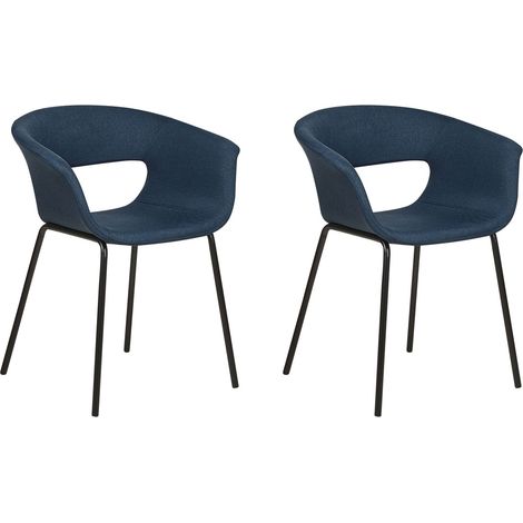 Esszimmerstuhl 2er Set ELMA Dunkelblau