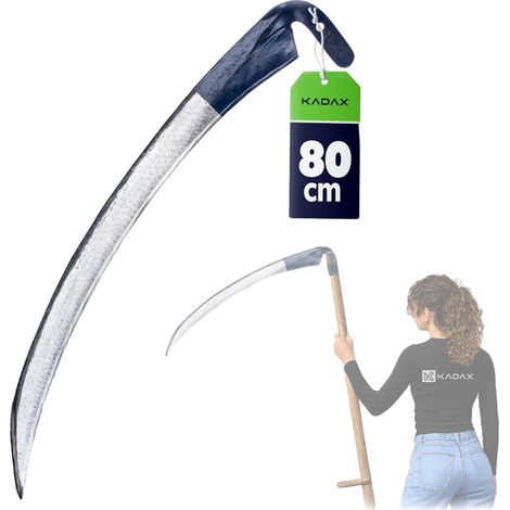 Handhacke, Metall, 80 cm Länge, Garten- und Waldkompatibilität, effizientes Rasenmähen, ergonomisch gestalteter Griff (1/5)
