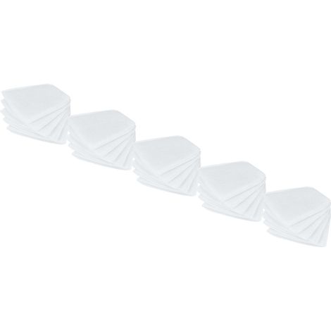 vhbw 25x Filtres fins compatible avec Makita CL183  CL106D, Maktia BCL180, DCL180, CL183D aspirateur - Filtre en toison blanc (1/5)