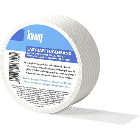 Knauf easy-tape Fugenband selbstklebend Spachtelarbeiten Glasfaser Fugenstreifen