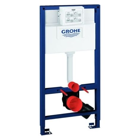 Grohe – Bâti support WC suspendu 1m avec cadre acier prémonté – Chasse d'eau 6-9L – Raccord DN 15 – 38525001 (1/5)