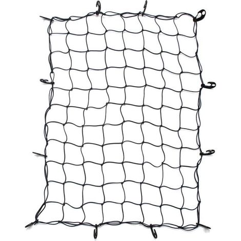 [Cargo Net] Net Élastique Bungee pour Transport de Bagages sur Toit Auto SUV, Hooks ABS Robustes, Matériel Fibre/PVC (1/5)