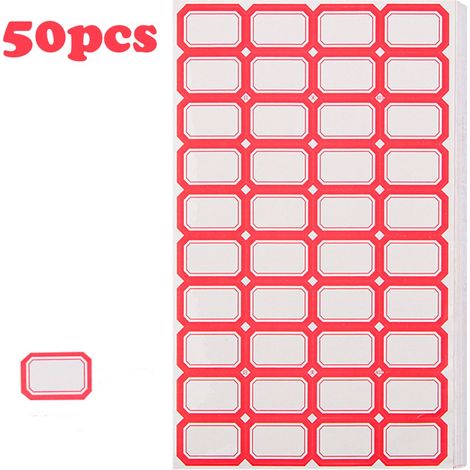 50 étiquettes autocollantes - Étiquettes - Autocollants - Étiquettes de cuisine - Étiquettes pour pots à épices - Convient pour l'étiquetage de laboratoire, le classement de produits, la papeterie, le (1/4)