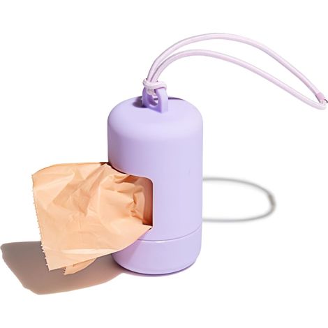 Distributeur de sacs à déjections canines avec attache pour laisse, étanche, bouchon à vis facile à remplir, comprend 1 rouleau de sacs.-AquaForge (1/5)