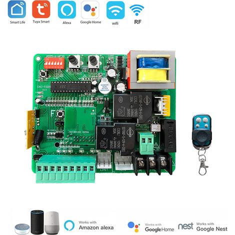 Interrupteur intelligent WiFi Tuya, module de commutation DIY avec minuterie 220 V, commande vocale RF, 2 canaux,1Control board 1RC (1/5)