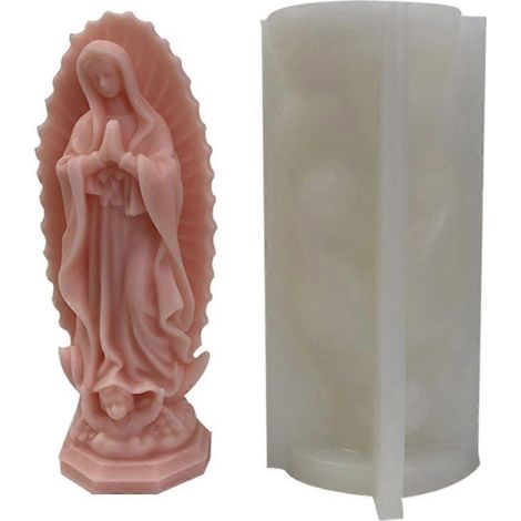 Moule à Bougie Parfumée 3D en Résine, Décoration Maison Moule Gâteau Santa Maria (1/4)