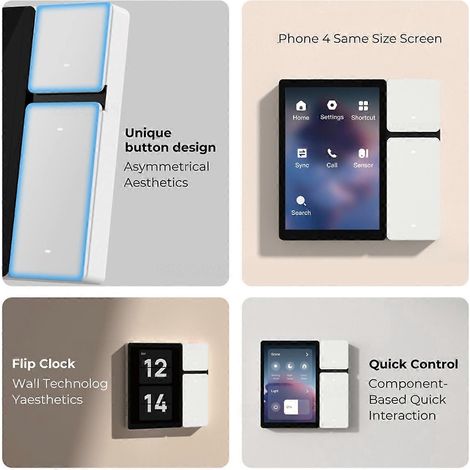 Tuya WiFi-Touchscreen 3,5-Zoll-Panel, Szenenumschaltung, IR-Fernbedienung