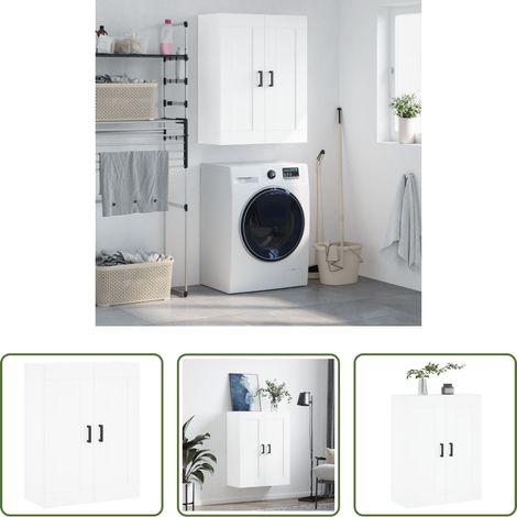 vidaXL Stauraum - Wandschrank Weiß 69,5x34x90 cm Holzwerkstoff (1/5)