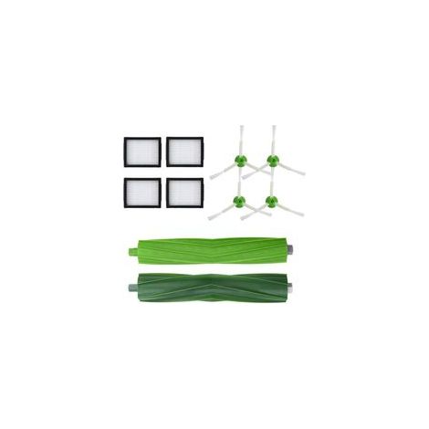 Kit di ricambio per aspirapolvere iRobot Roomba i3/i3+/i4/i7/i7+/E5/E6/E7. Kit di manutenzione per aspirapolvere. Kit di pulizia. Spazzola. Filtro. Pezzi di ricambio. 10 pezzi. (1/4)