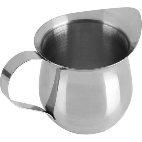 Dailygoody - Taza de acero inoxidable para espumar leche - Multifuncional - 90 ml - Jarra de café para latte art - Apta para capuchino y barista (1/5)
