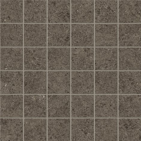Mosaïque effet Pierre Calcaire Gris Terre 4,8x4,8 cm Quadra 30x30x0,9 cm Mat Domella - Sol et mur intérieur (vendu par carton de 0,9 m²) - RO'MA CARRELAGE