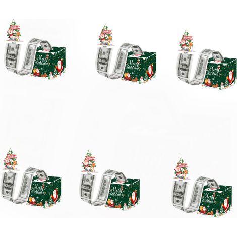Boîte Cadeau - Mécanisme À Ruban Pour Révéler Argent Ou Surprise - Vert - Lot De 6 (1/5)